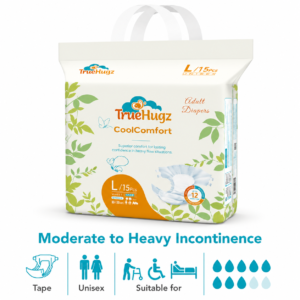 TrueHugz CoolComfort (Adult Diapers – 15 Pieces)